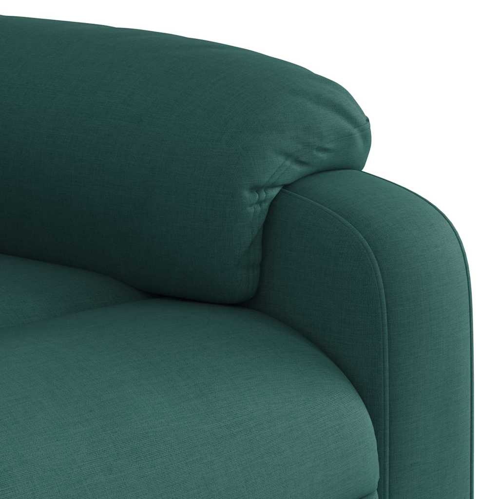 vidaXL Fauteuil verstelbaar stof donkergroen