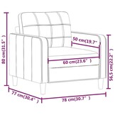 vidaXL Fauteuil 60 cm kunstleer grijs