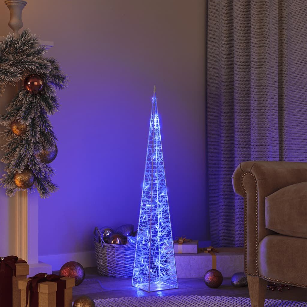 Blauwe LED Lichtkegel Decoratief Acryl 90cm - 63% Korting