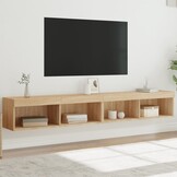 2x TV-meubel met LED 100x30x30 cm Sonoma Eiken - 63% Korting