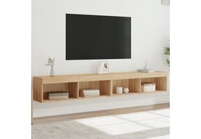 2x TV-meubel met LED Sonoma Eiken 100x30x30cm - 81% Korting!