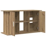 Aquariumstandaard met Opbergruimte - Artisanaal Eiken - 101x41x58 cm - 54% Korting