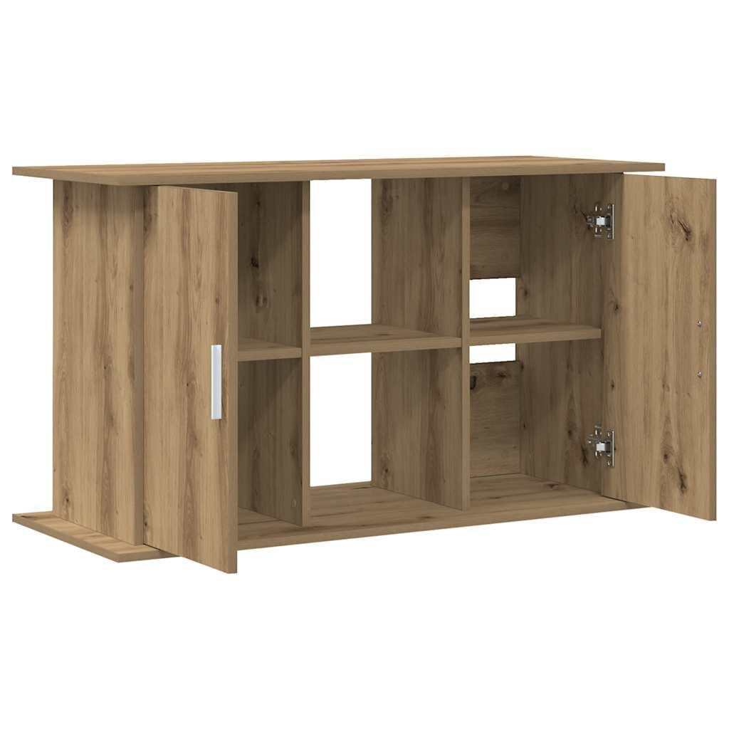 Aquariumstandaard met Opbergruimte - Artisanaal Eiken - 101x41x58 cm - 54% Korting