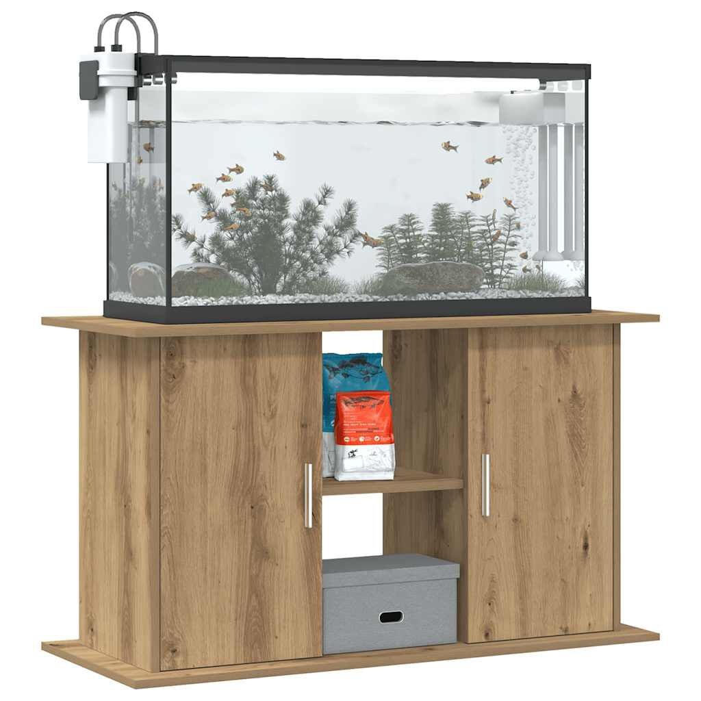 Aquariumstandaard met Opbergruimte - Artisanaal Eiken - 101x41x58 cm - 54% Korting