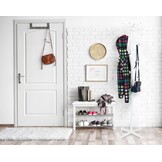 Staande Kapstok Wit Staal 180cm | 48% Korting | 14 Haken