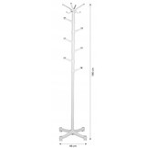 Staande Kapstok Wit Staal 180cm | 48% Korting | 14 Haken