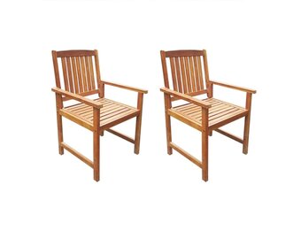 VidaXL Tuinstoelen Massief Acaciahout - 2 stuks - Bruin - 35% Korting