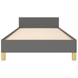 Donkergrijs Bedframe met Hoofdeinde 90x190 cm - 51% Korting