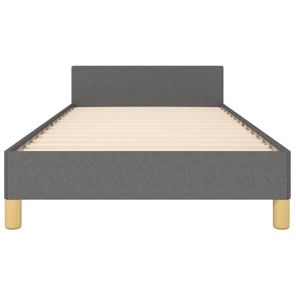 Donkergrijs Bedframe met Hoofdeinde 90x190 cm - 51% Korting