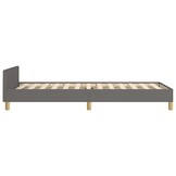 Donkergrijs Bedframe met Hoofdeinde 90x190 cm - 51% Korting