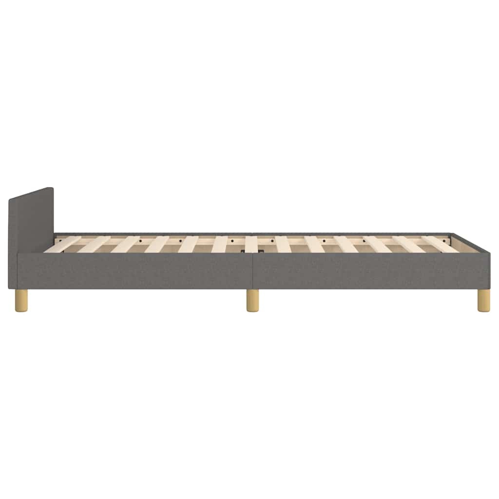 Donkergrijs Bedframe met Hoofdeinde 90x190 cm - 51% Korting