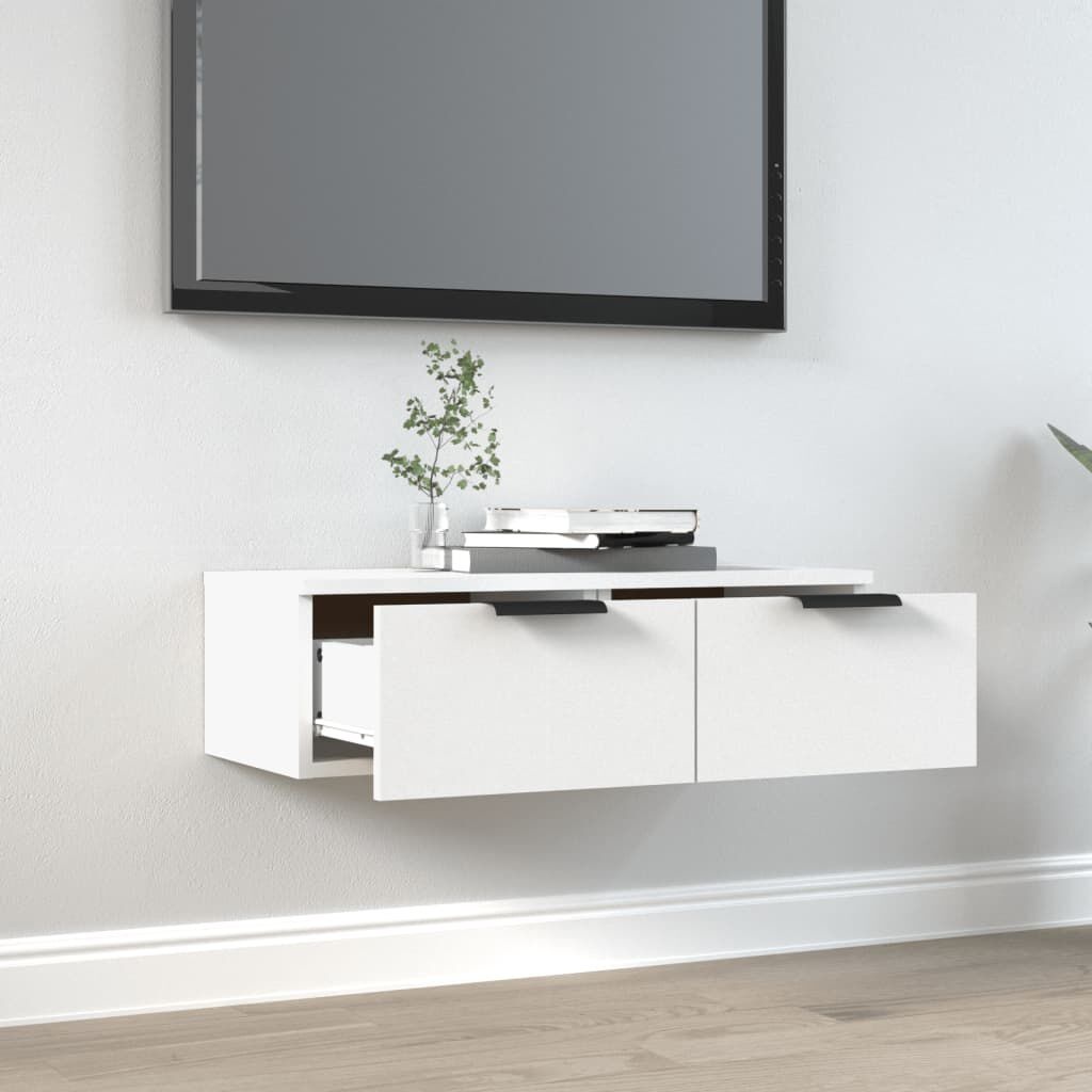 vidaXL Wandkast 68x30x20 cm Bewerkt Hout Wit - 34% Korting!