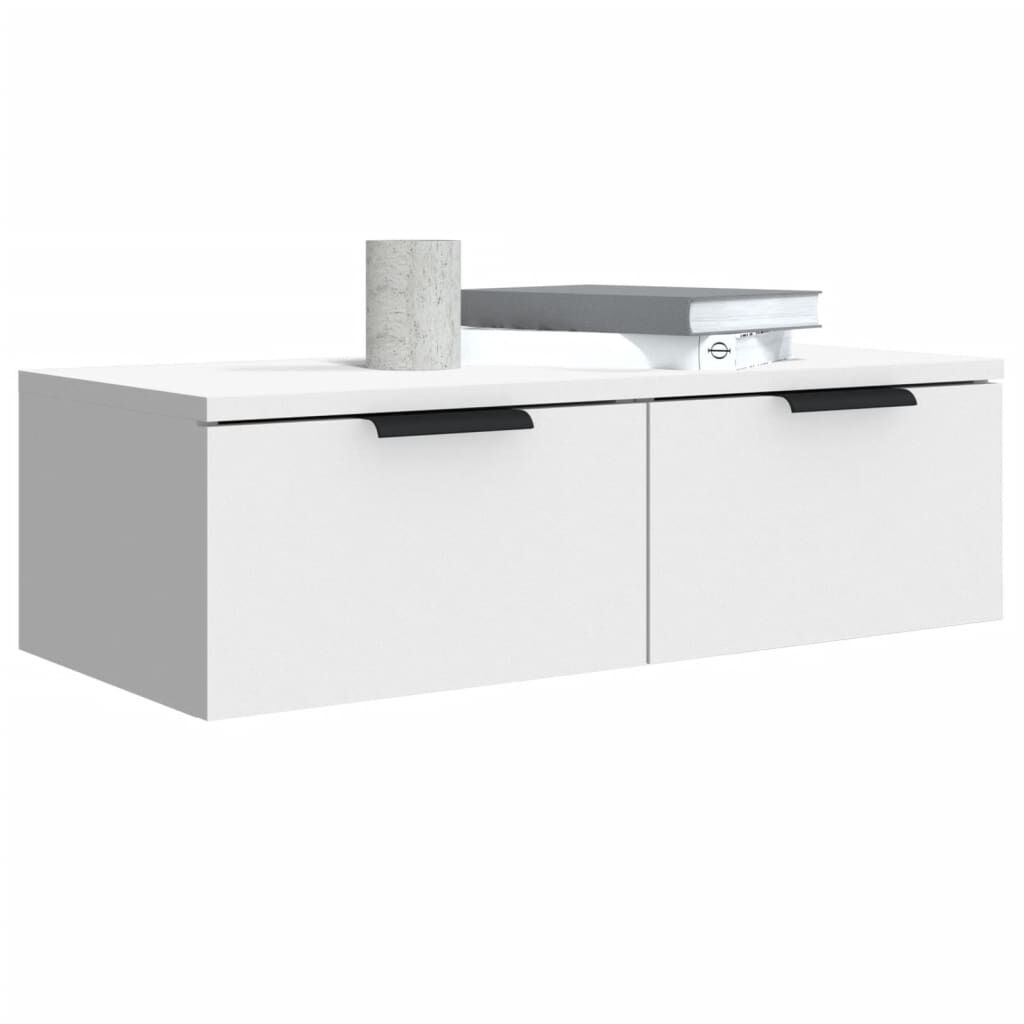vidaXL Wandkast 68x30x20 cm Bewerkt Hout Wit - 34% Korting!