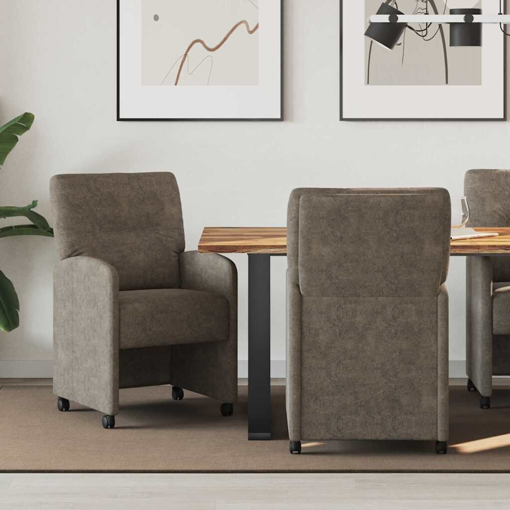 Eetstoelen Donkergrijs Kunstleer - 35% Korting