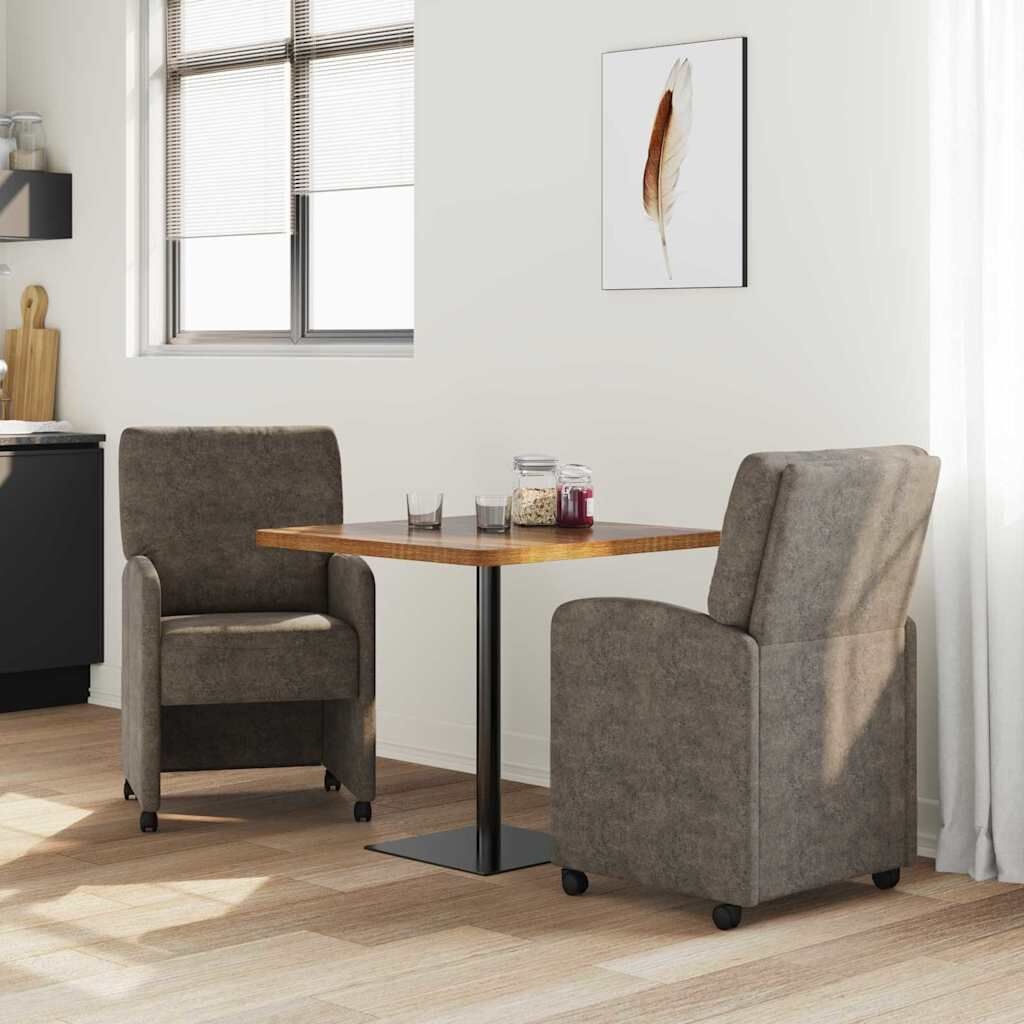 Eetstoelen Donkergrijs Kunstleer - 35% Korting