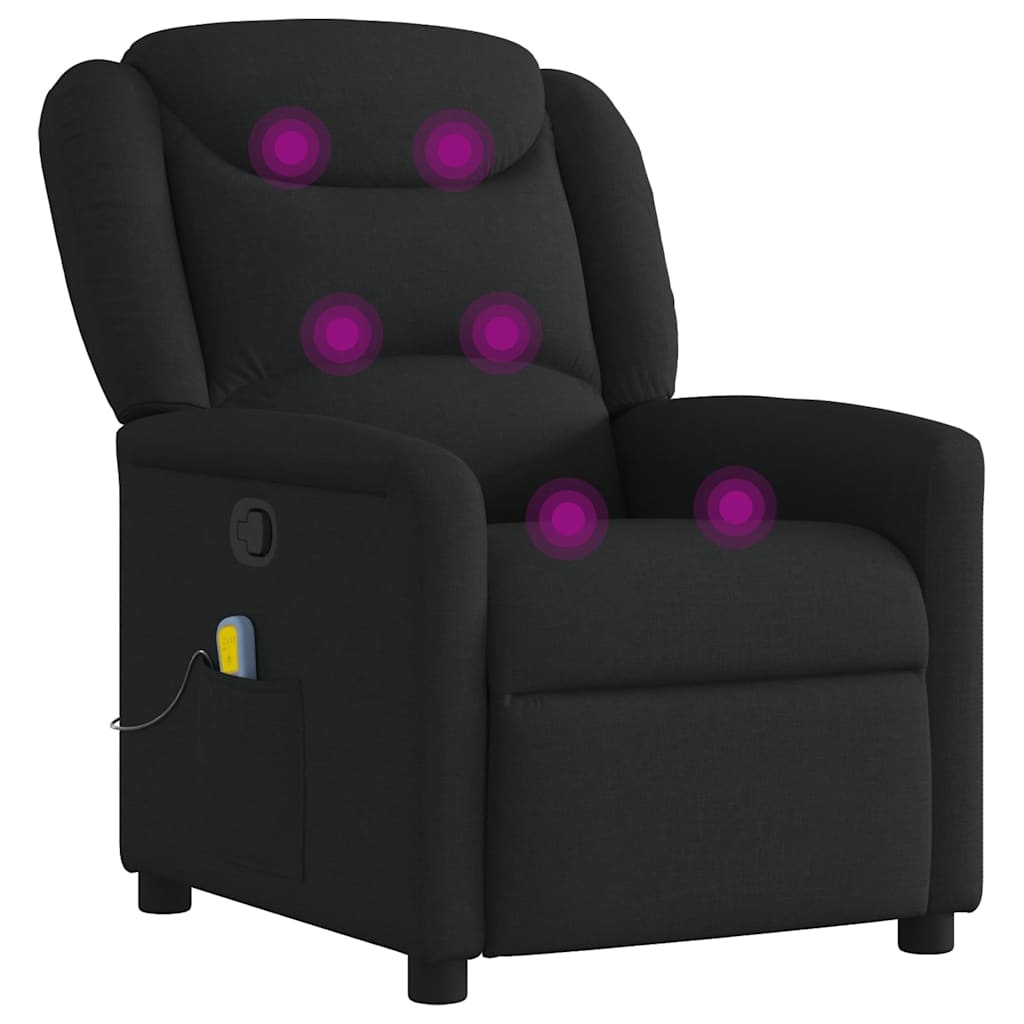 Verstelbare Massagestoel - Stof Zwart - 35% Korting
