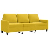 Driezitsbank 180 cm Fluweel Geel met 35% Korting