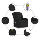 Verstelbare Massagestoel - Stof Zwart - 35% Korting