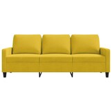 Driezitsbank 180 cm Fluweel Geel met 35% Korting