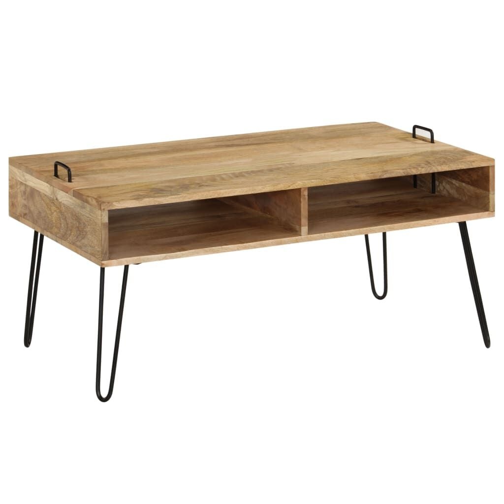 VidaXL Salontafel Massief Mangohout - 100x60x45 cm met Korting