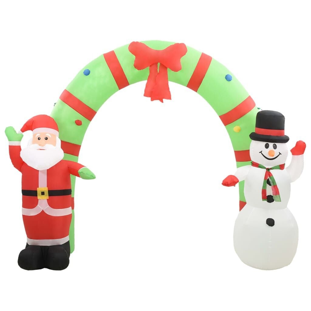 Opblaasbare Kerstboog Kerstman & Sneeuwpop - 223 cm - 59% Korting