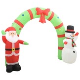 Opblaasbare Kerstboog Kerstman & Sneeuwpop - 223 cm - 59% Korting