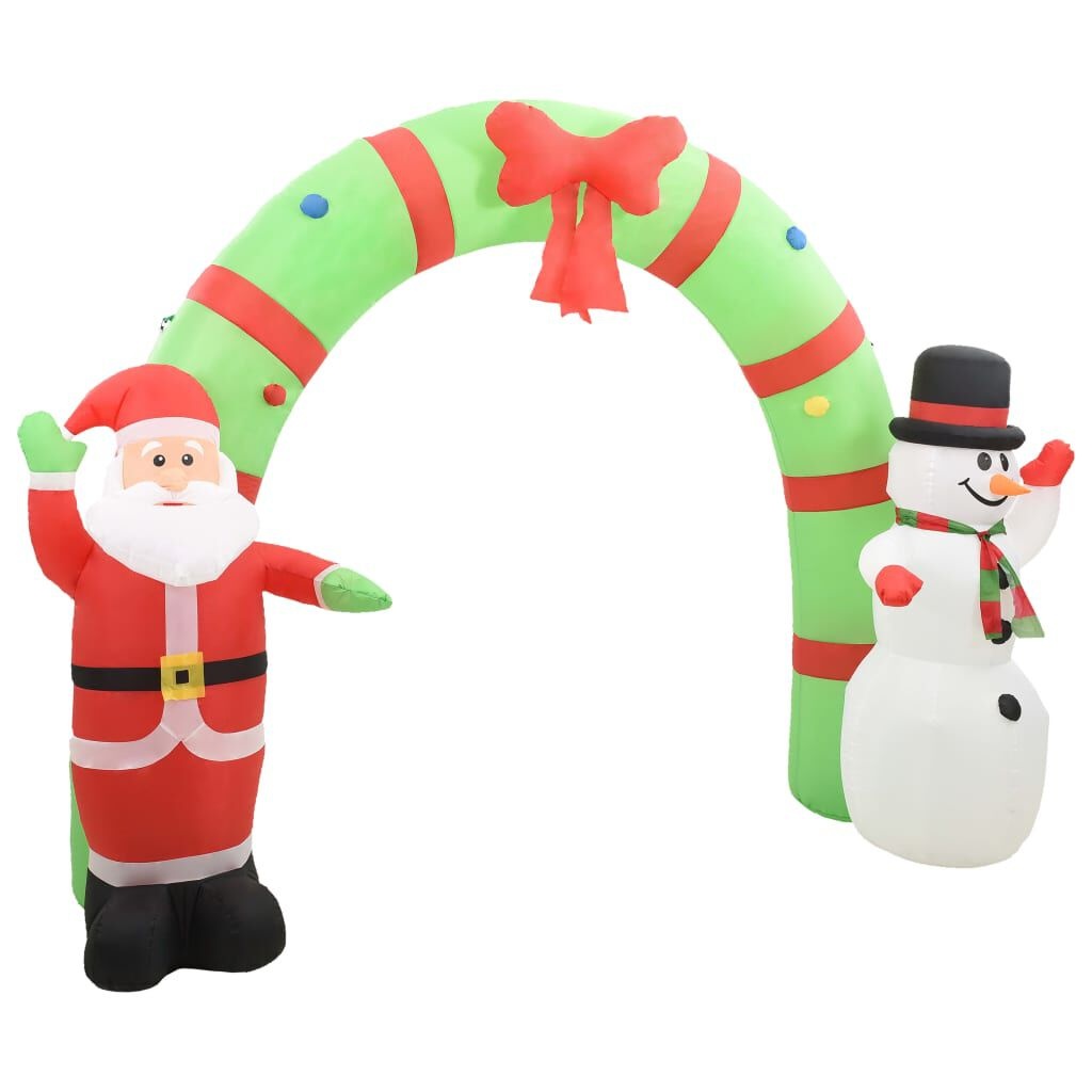 Opblaasbare Kerstboog Kerstman & Sneeuwpop - 223 cm - 59% Korting