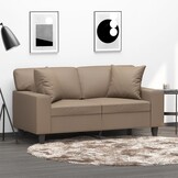 vidaXL Sierkussens 2 st 40x40 cm Kunstleer Cappuccino - 66% Korting