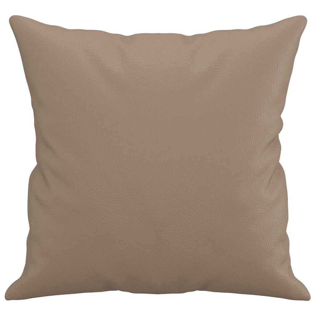 vidaXL Sierkussens 2 st 40x40 cm Kunstleer Cappuccino - 66% Korting