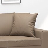 vidaXL Sierkussens 2 st 40x40 cm Kunstleer Cappuccino - 66% Korting