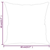 vidaXL Sierkussens 2 st 40x40 cm Kunstleer Cappuccino - 66% Korting