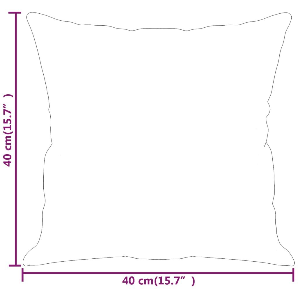 vidaXL Sierkussens 2 st 40x40 cm Kunstleer Cappuccino - 66% Korting