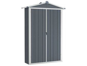 Tuinschuur Gegalvaniseerd Staal 116x45x175cm Grijs - 54% Korting