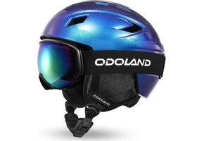 Skihelm & Skibril Set M - Sterrenblauw - 67% Korting
