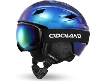 Skihelm met Skibril Set M - Sterrenblauw - 34% Korting