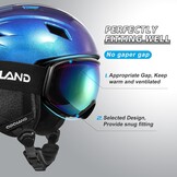Skihelm met Skibril Set M - Sterrenblauw - 34% Korting