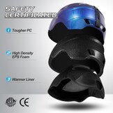Skihelm met Skibril Set M - Sterrenblauw - 34% Korting