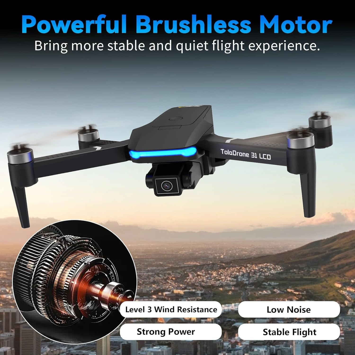 Drone 4K Camera, Borstelloze Motor, LCD-scherm - 53% Korting