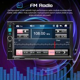2-DIN Autoradio 7" HD Touchscreen, Bluetooth, Camera & Stuurbediening - 33% Korting