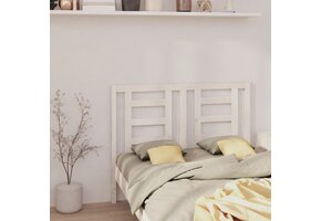 Hoofdbord massief grenenhout wit 146x4x100 cm - 33% Korting