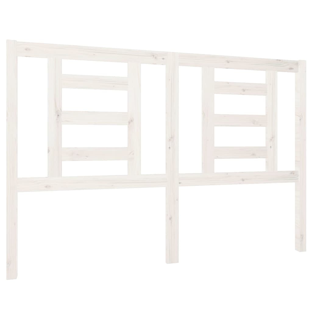 Hoofdbord Grenenhout Wit 146x4x100 cm - 33% Korting!