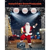 VEVOR Sneeuwmachine, 900 W, draagbaar, hangend, met omgevingslicht, met draadloze afstandsbediening en vloeistofreservoir, 1 l, buitengebruik, voor kerstfeesten