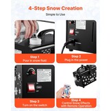 VEVOR Sneeuwmachine, 900 W, draagbaar, hangend, met omgevingslicht, met draadloze afstandsbediening en vloeistofreservoir, 1 l, buitengebruik, voor kerstfeesten