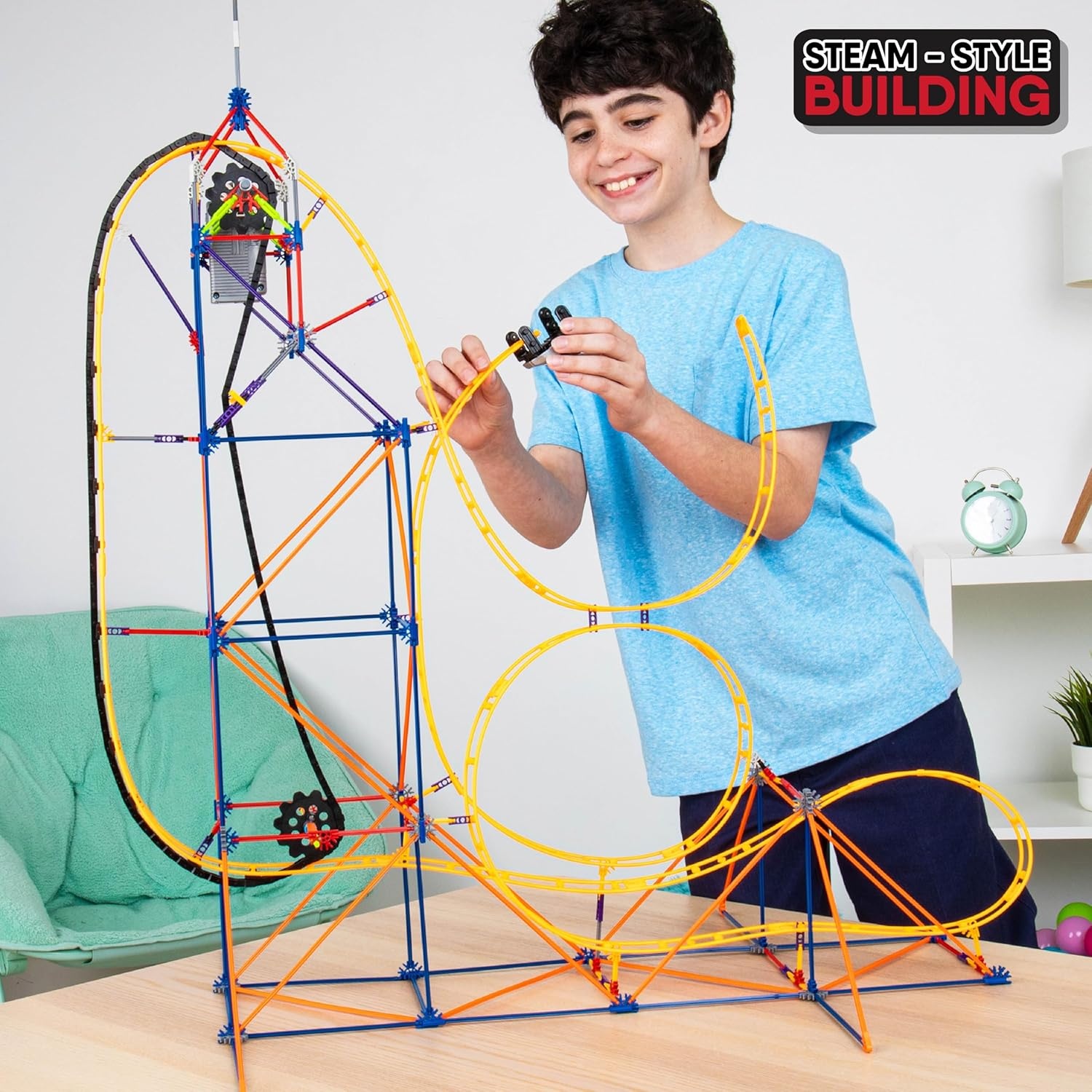 K'NEX Amazin' 8 Achtbaan - Bouwset met 448 onderdelen - 76 cm hoog