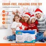 VEVOR Bouwset voor kinderen, 120-delig, STEM-bouwspeelgoed voor kinderen van 4, 5, 6, 7, 8 jaar, bouwspel voor binnen en buiten, 80 stangen en 40 ballen