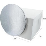 1 taartdoos met 1 onderzetter, 30 x 30 x 20 cm (verpakking van 12 inch)