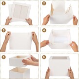 1 taartdoos met 1 onderzetter, 30 x 30 x 20 cm (verpakking van 12 inch)