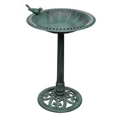 Groen Vogelbad met Decoratieve Vogel - 28% Korting
