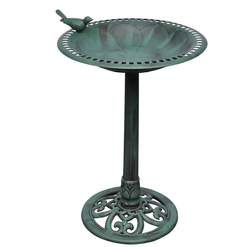 Groen Vogelbad met Decoratieve Vogel - 28% Korting