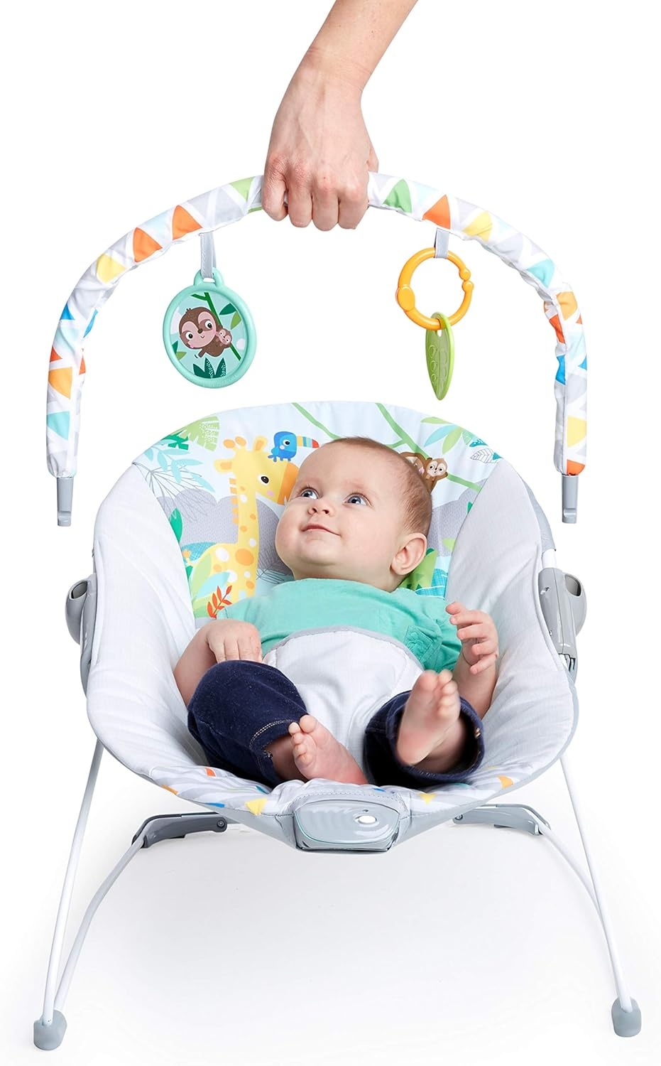Bright Starts Safari Fun - Vibrating Bouncer with Toy bar